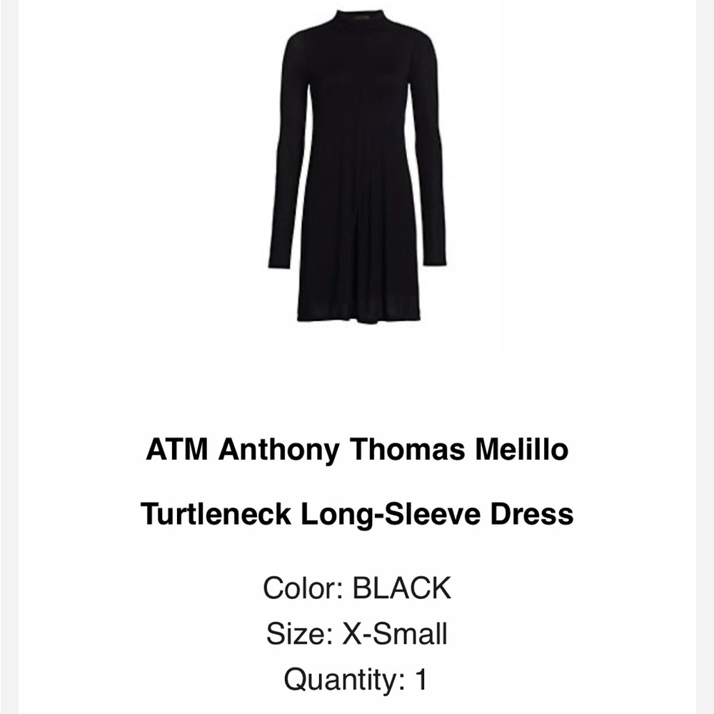 ATM Turtleneck long sleeve dress